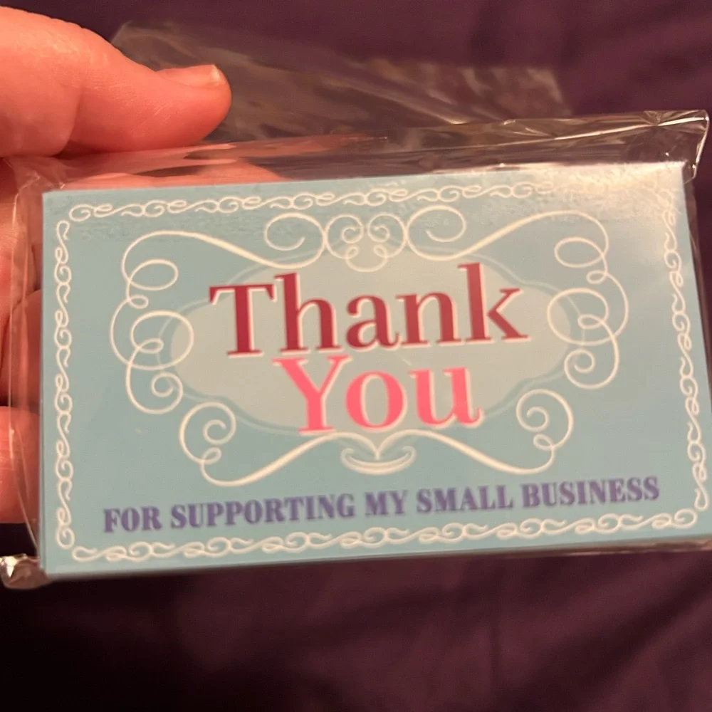 Small business thank you cards and stickers